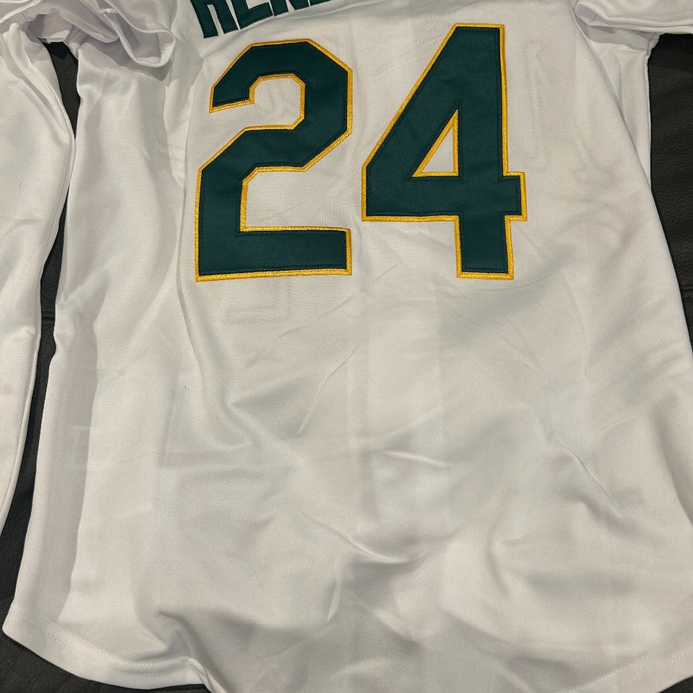 OAKLAND A's RICKEY HENDERSON Men's JERSEY M,L,XL,or 2XL By Mitchell & Ness NWT - Picture 8 of 8
